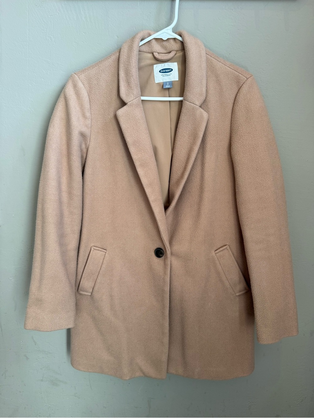 Old Navy Women's Tan Single-Button Pea Coat